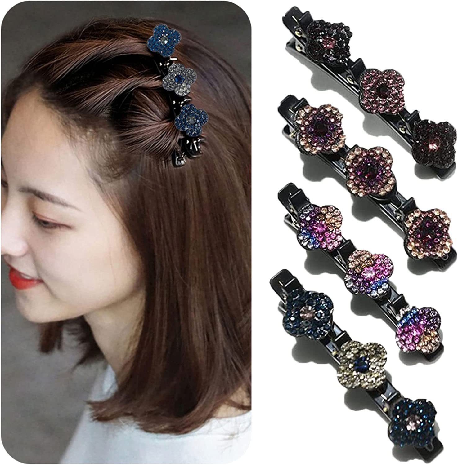 New Braided Barrettes Barrettes Barrettes Hairpin Double Layer Cropped Hair Clip Forehead Hair Clip Factory Wholesale