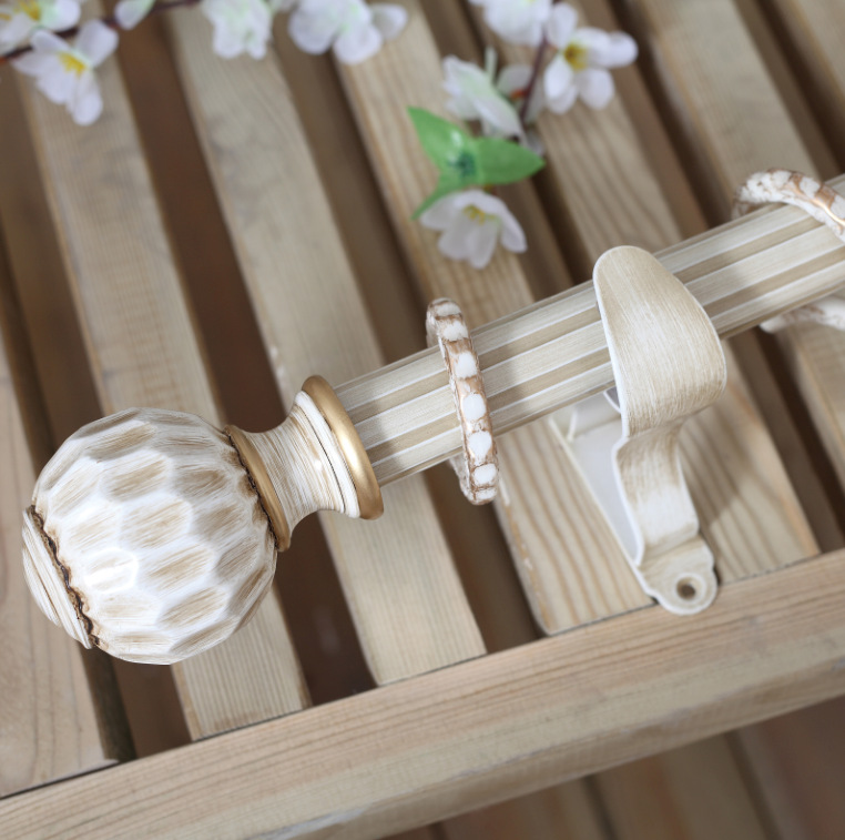 铝合金窗帘杆罗马杆艺术杆加厚静音贝莱欧欧式复古别墅