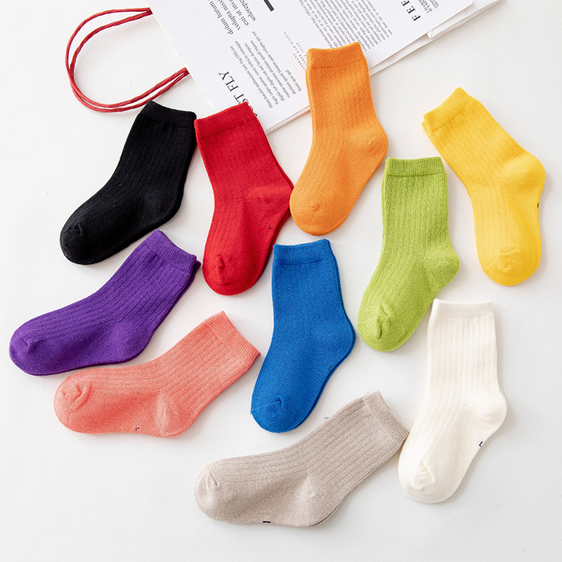 Children's Socks Trendy Ins Korean Cotton Autumn and Winter Thickening Spring and Autumn Girls Four Seasons Boys Baby Tube Socks