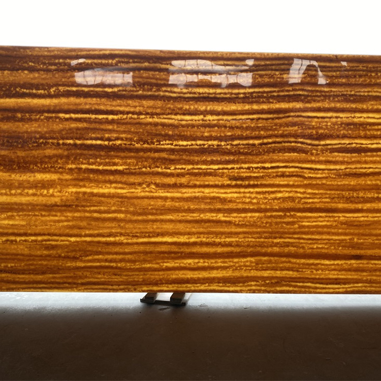 树脂透光石大理石质感全世通松香黄条纹人造石板透光良好光线柔和