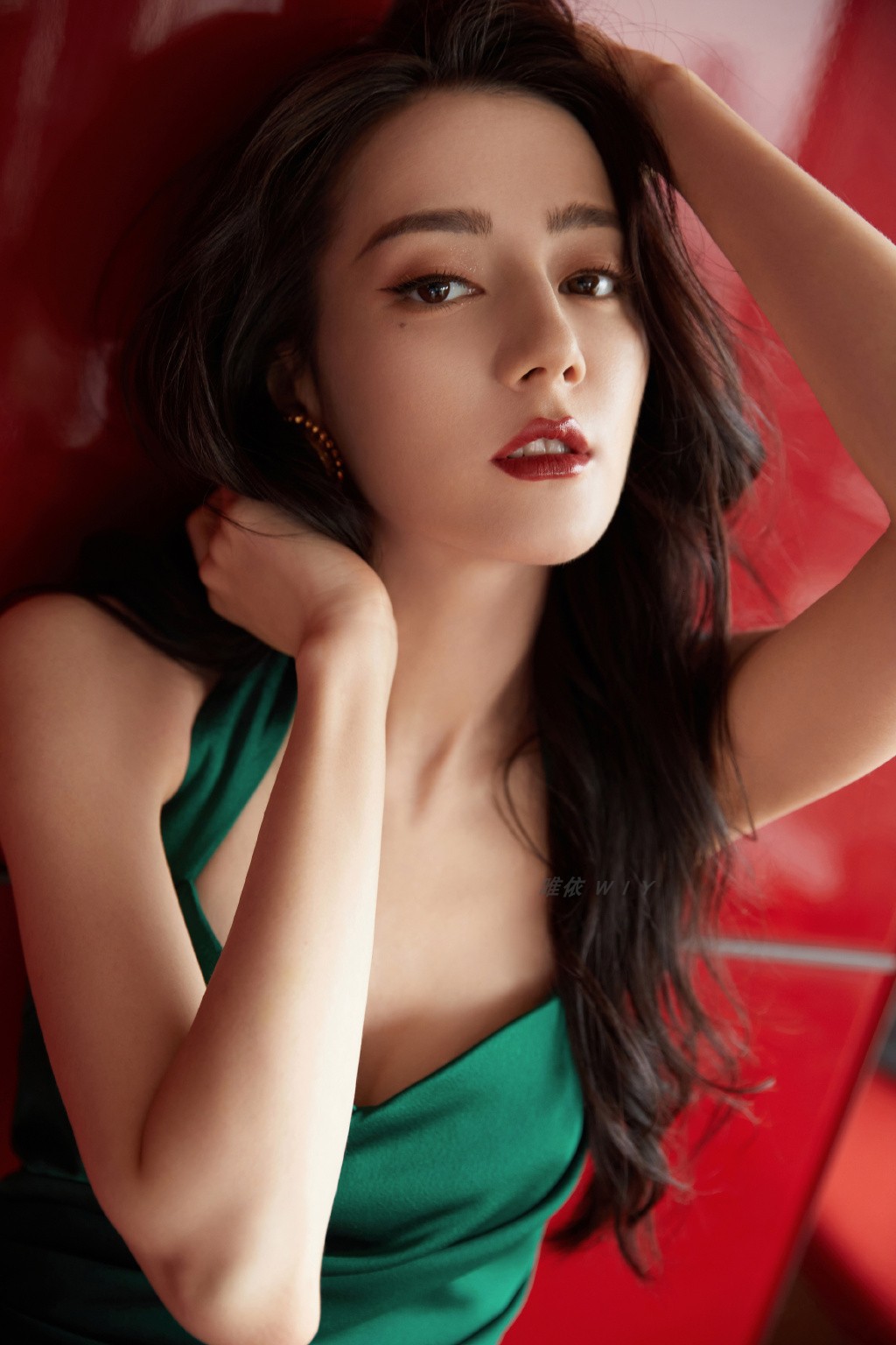 迪丽热巴同款晚礼服2021新款夏季中长款名媛平时可穿主持人连衣裙