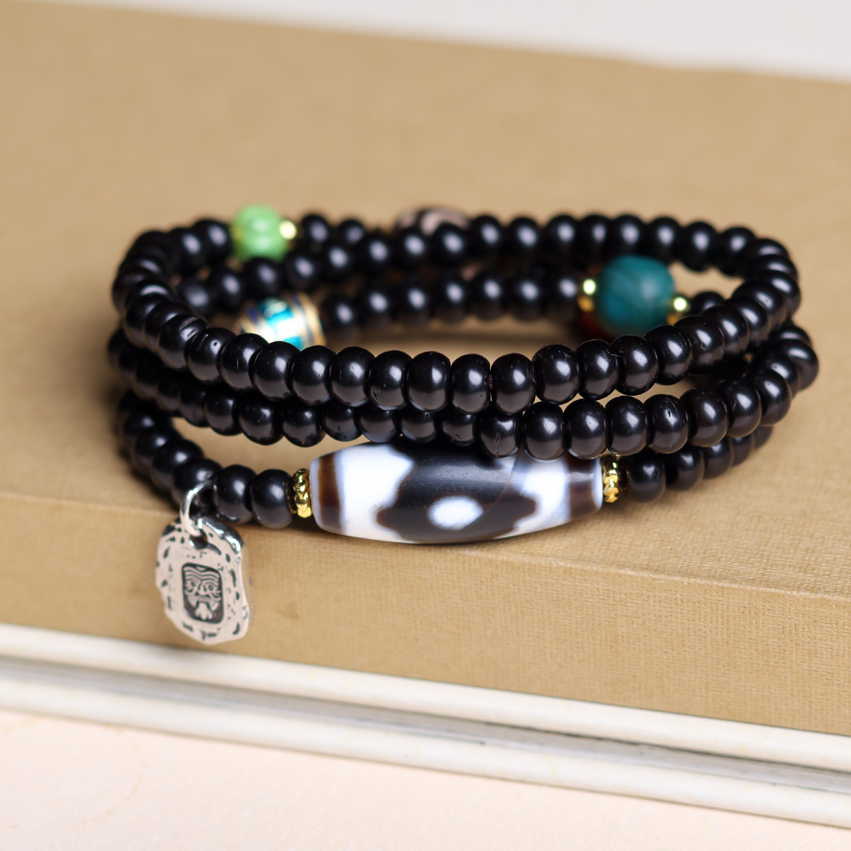 椰蒂苹果珠多圈手串台湾至纯工艺天珠文玩锁骨链饰品批发女男款