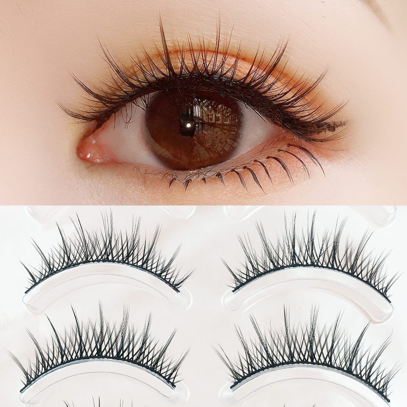 小恶魔cos假睫毛仙女毛仙子毛尖尾簇状加粗稀疏长a型毛学生女v睫