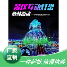 户外网红声控led光波鼓烟花灯带声控发射互动追光流水多功能灯条