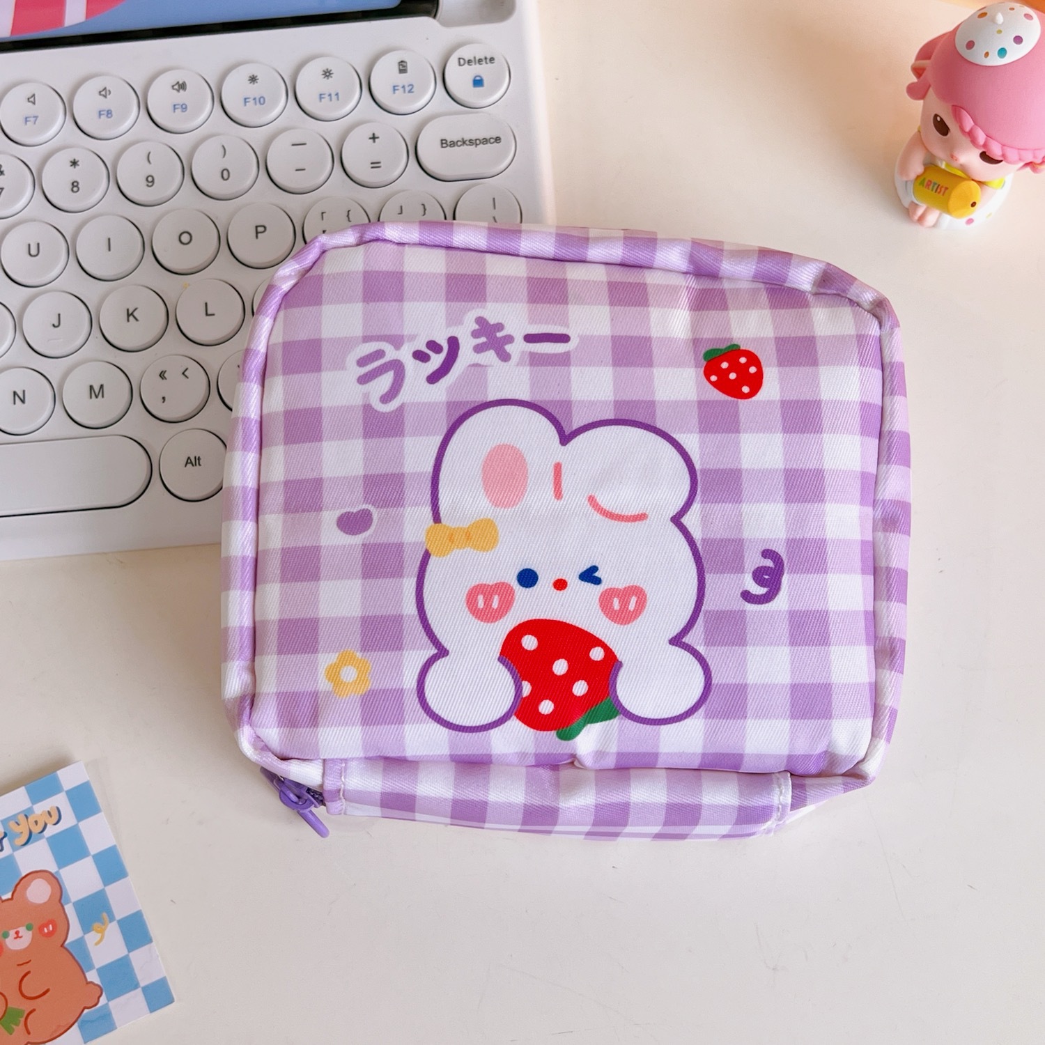 Japanese and Korean Lovely Fancy Ins Style Large Capacity Aunt Towel Storage Bag Cute Puppy New Bag Coin Purse Buggy Bag