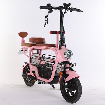 外贸轻便电动自行车家用电瓶小型成人接送孩子车轻便助力型宠物车