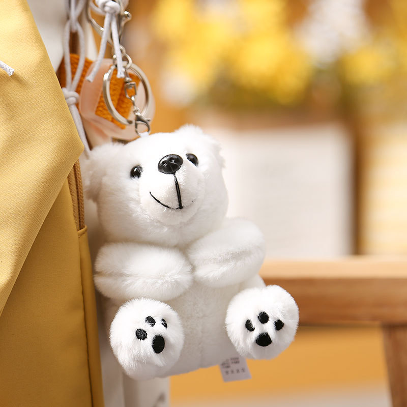 仿真北极熊毛绒挂件动物钥匙扣玩偶婚庆公司活动儿童书包挂饰礼品