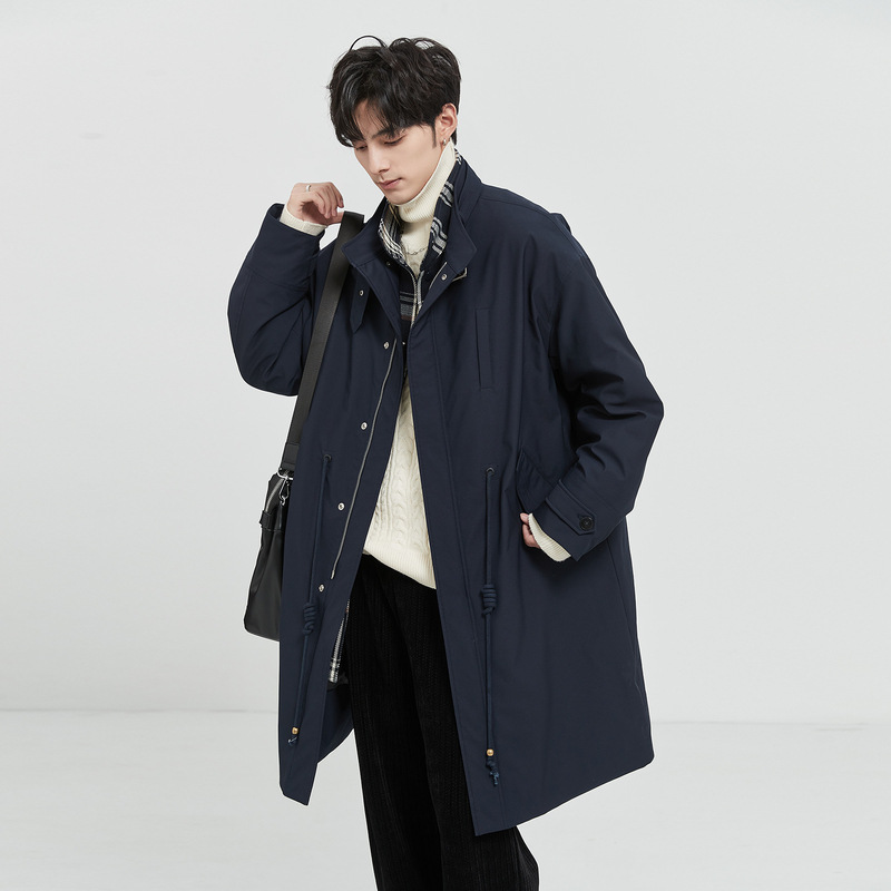 伯爵卓尔男装2023深冬长款加厚收腰抽绳羽绒服-阿里巴巴