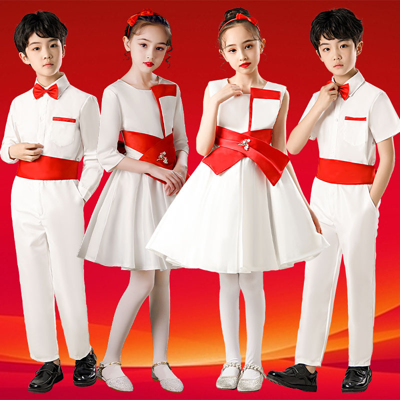 元旦儿童演出服中小学生集体大合唱表演服诗歌朗诵人