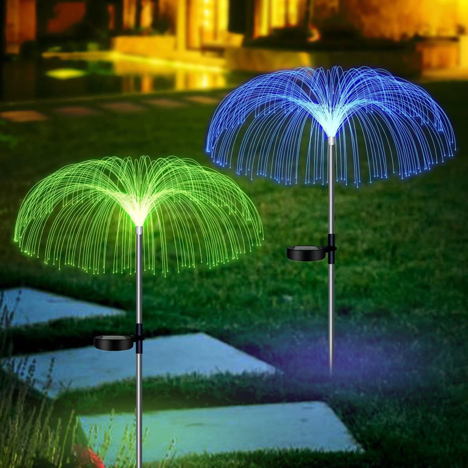 Solar Festive Lantern Simulation Jellyfish Fireworks Lamp Led Outdoor Courtyard Decoration Lawn Lamp Garden Floor Outlet Landscape Lamp