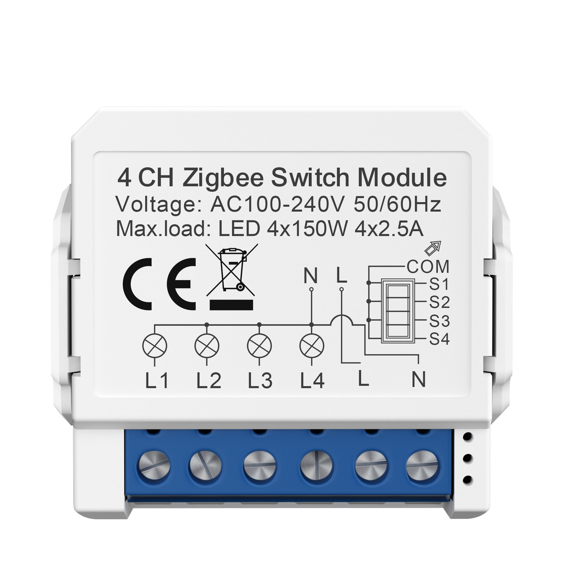 Zigbee on-off Device 1/2/3/4-Way Dual-Control Switch Mini Module Remote Control Graffiti Intelligent Circuit Breaker