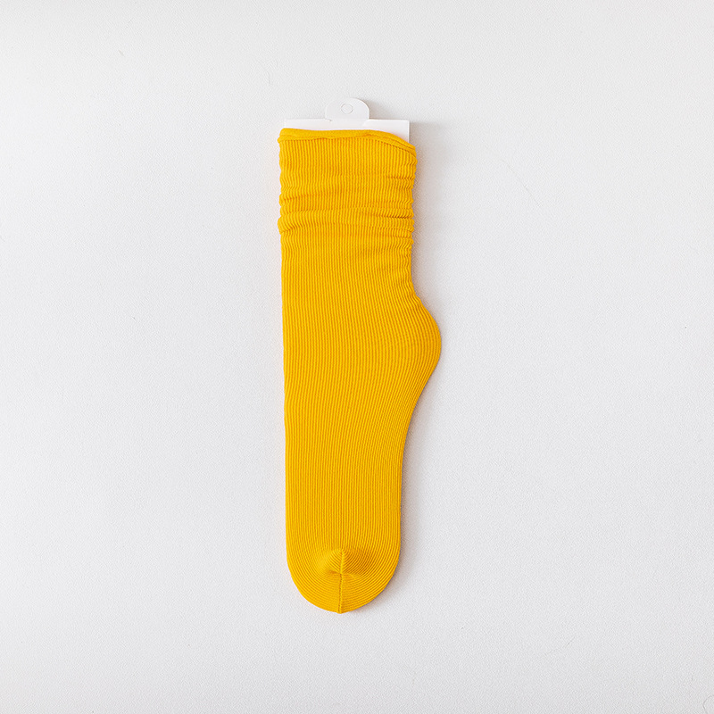 Spring and Summer Hot-Selling Bunching Socks Women's Curling Long Tube JK Tide Women's Socks Ins Retro Japanese Velvet Ice Socks