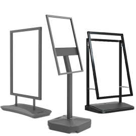 户外注水铝合金海报架防风立牌停车场扫码水牌指示牌