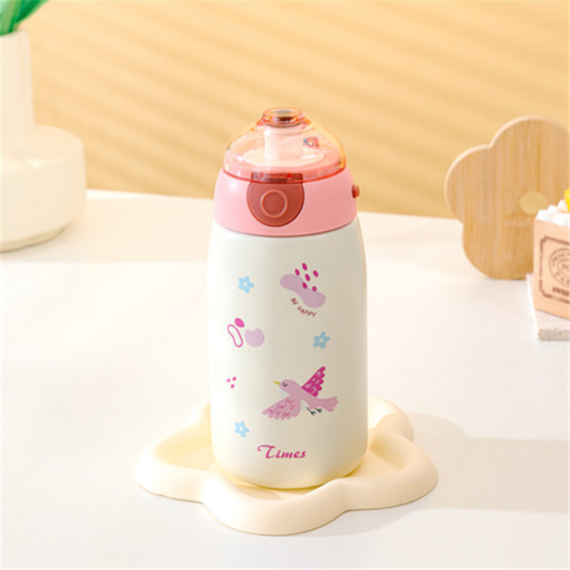 2023 New Cute Cartoon Cute Kid's Mug Good-looking Portable Student Stainless Steel Water Cup Heat Preservation Cup