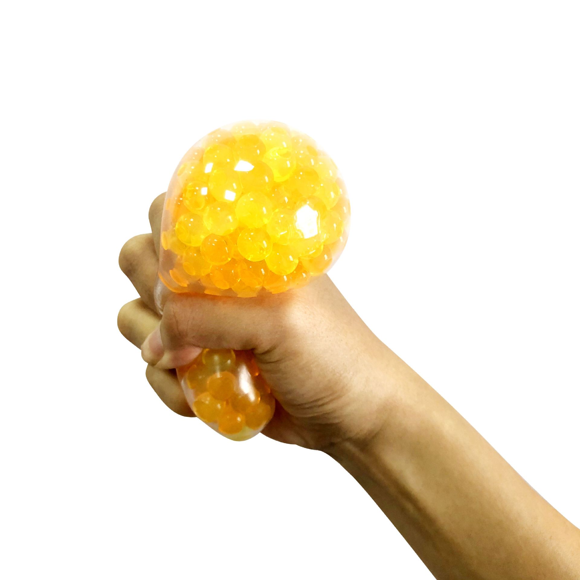 跨境热销解压球中球 彩虹色按压发泄创意 挤压减压玩具彩色珠子球
