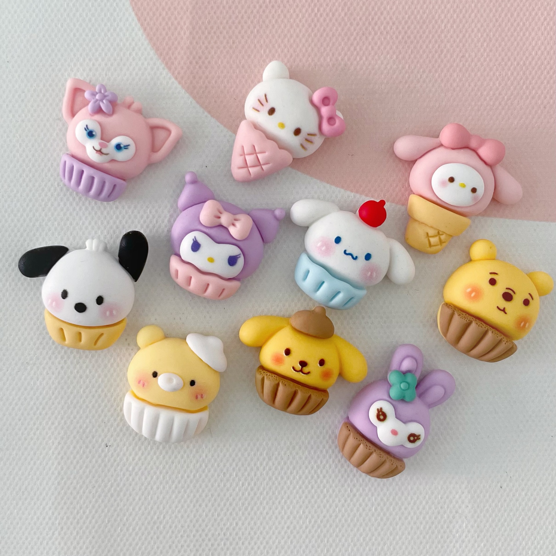 Cartoon Sanrio Cake Accessories DIY Cream Glue Phone Case Creative Hair Clips Hair Accessories Stationery Box Handmade Material