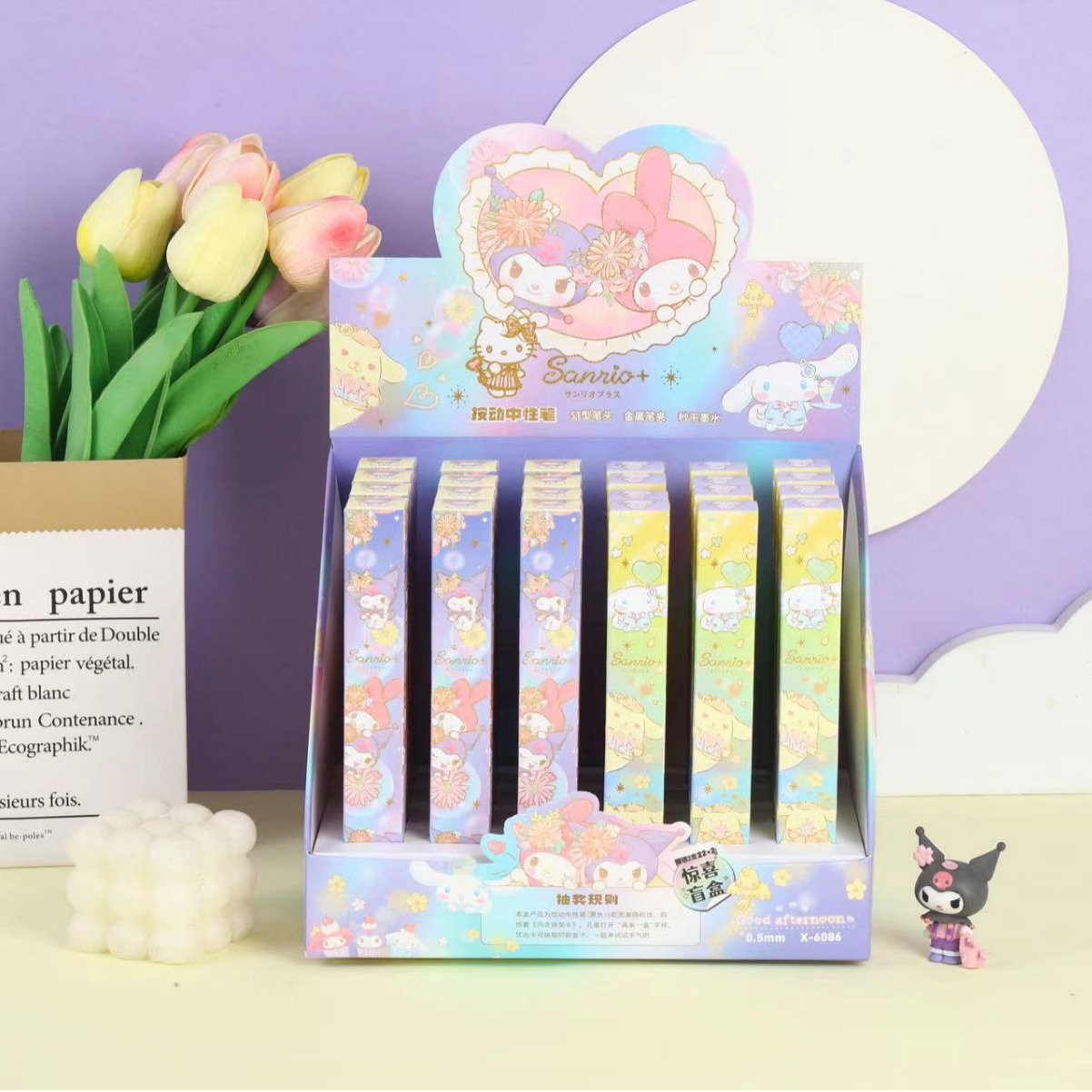 三丽鸥中性盲盒笔拍22发24库洛米美乐蒂速干st笔头再来一只惊喜盒