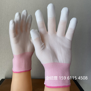 尼龙劳保手套透气打包工作薄款干活采摘男女弹力防静电防尘防滑