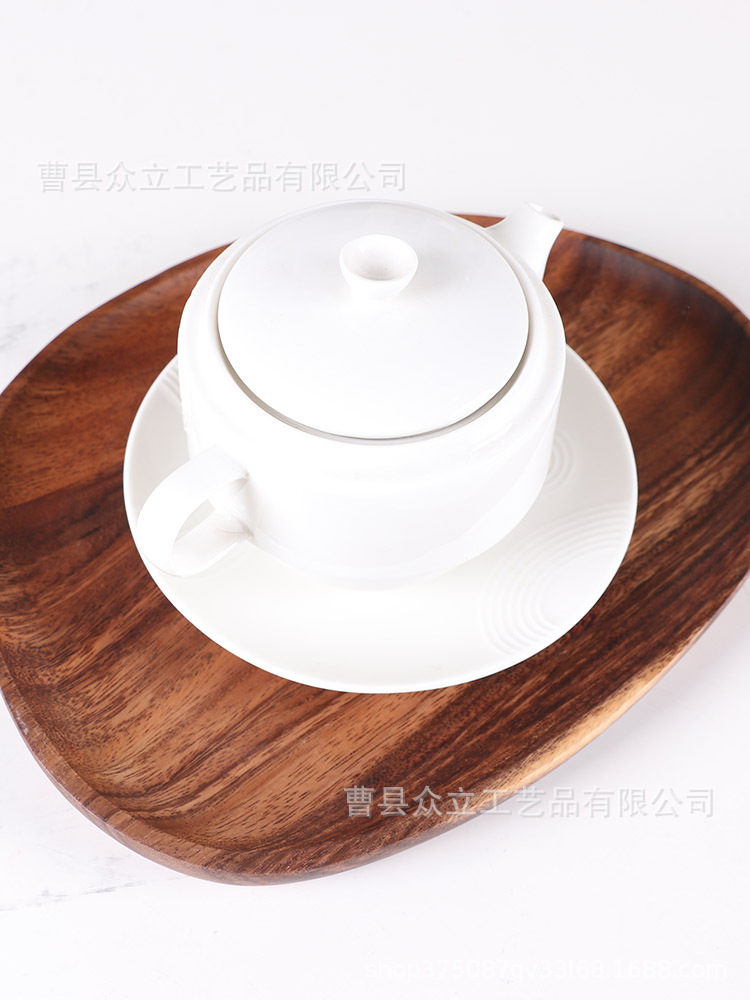 Japanese-Style Wooden Tray Hotel Fruit Tea Cup Plate Rectangular Creative Small Plate Wooden Tray Production Special-Shaped Wood Pallet