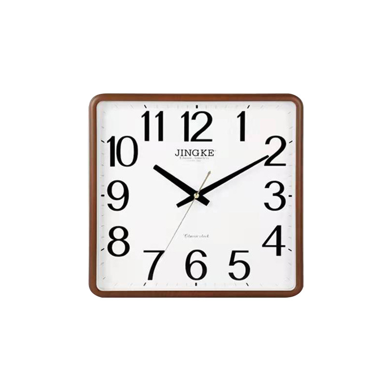 Jingke Square Wall Clock Mute Scanning Movement Factory Direct Sales Wholesale Simple Elegant Clear