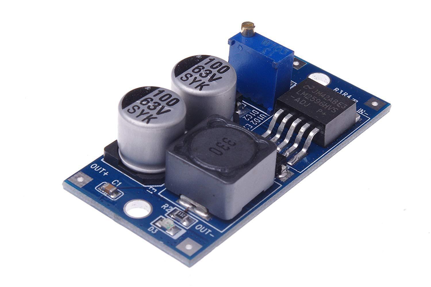 dc-dc lm2596hv可调降压电源模块36 48v5-55 转24 15 12 9 5 3.3v