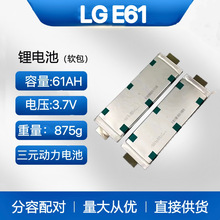 LG E61三元动力聚合物3.7V61AH高倍率电动车三轮车储能动力电池纽