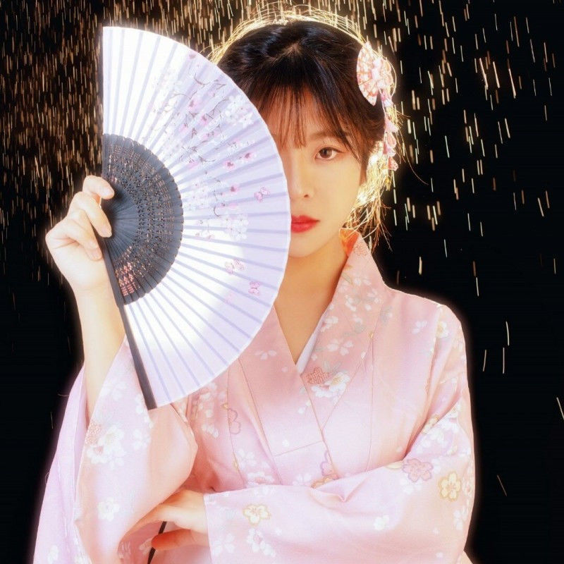 日本传统女士和服浴衣粉色樱花改良和服日系复古摄影写真表演服装