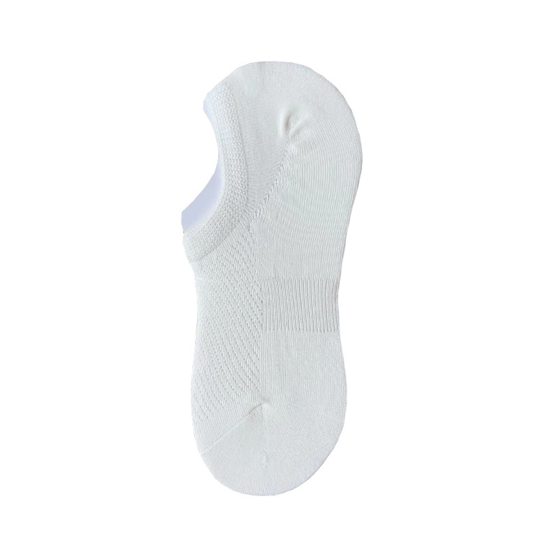 Women's Invisible Socks Summer Mesh Breathable Thin Pure Color Low-Cut Liners Socks Combed Cotton Short Tube Tight Shallow Mouth Spring and Autumn Socks