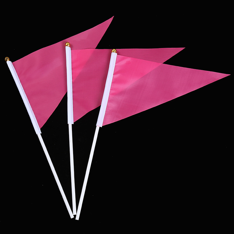 三角手摇小彩旗 运动会三角旗 早操手摇旗旅游广告节日旗厂家批发