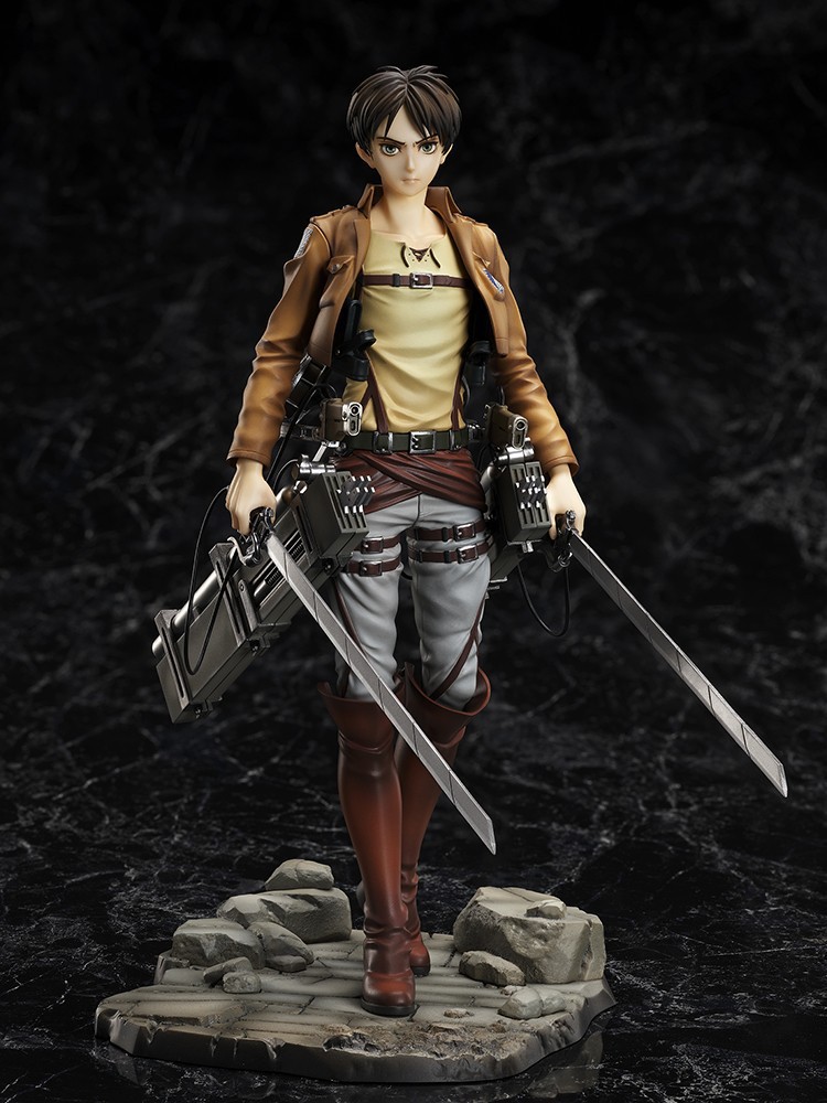 动漫批发 hobbymax 进击的巨人 艾伦 站姿场景手办模型摆件