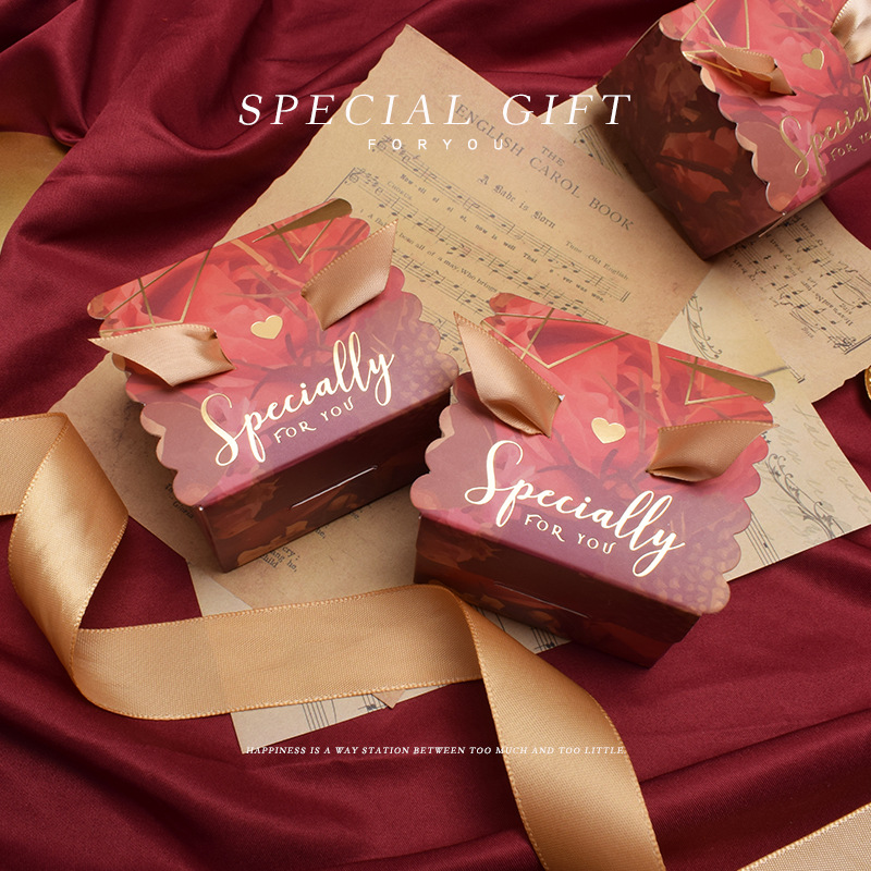 新款欧式ins结婚庆用品方形喜糖盒 创意婚礼伴娘送礼礼物糖果盒子