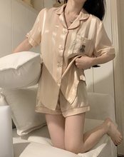 睡衣女款夏款网红风感可外穿条纹家居服套装