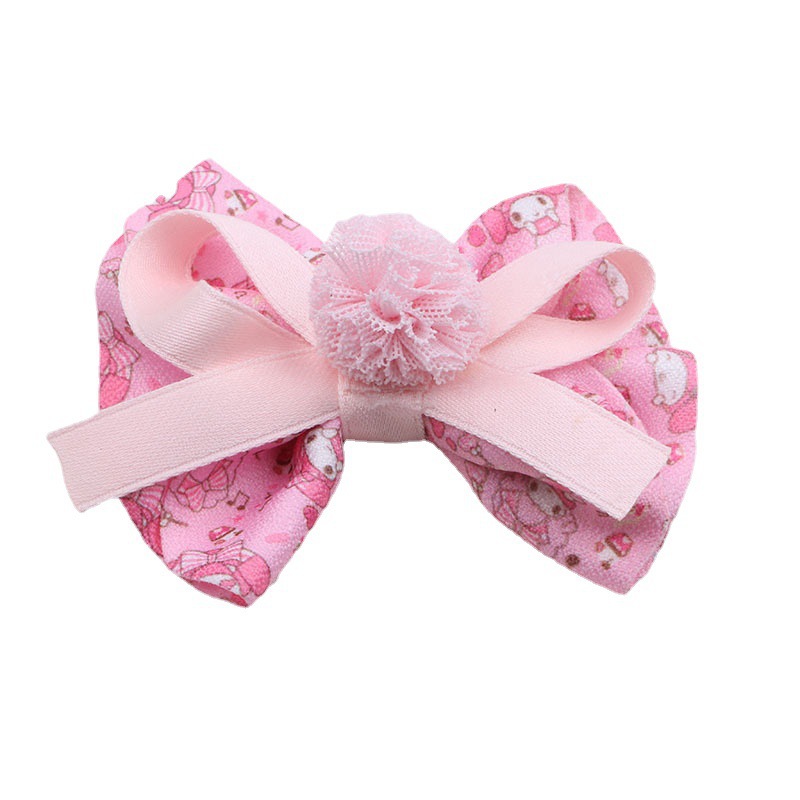 儿童饰品发夹韩国粉色系扭扭蝴蝶结发卡女童头饰公主洋气鸭嘴夹子