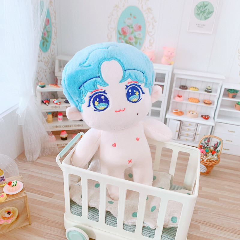 Fried Fur Star Doll Cotton Baby Doll 20cm Skeleton Doll Clothes Suit Xiao Zhan Cai Xukun 20cm Naked Doll