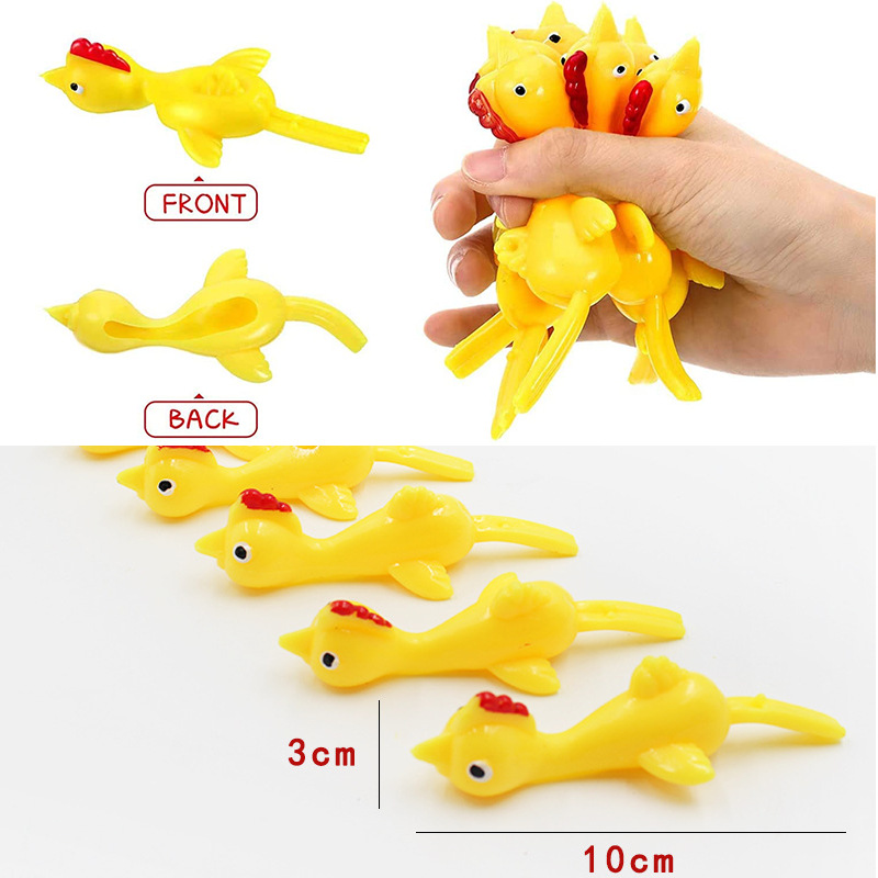 Tiktok Same Style Vent Decompression Toy Catapult Chicken Trick Fun Toy Creative Slingshot Novel Decompression Artifact