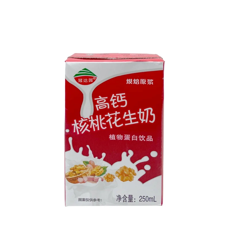 冠达园核桃早餐奶饮品250mlx24盒装整箱高钙低脂植物蛋白牛奶 图片