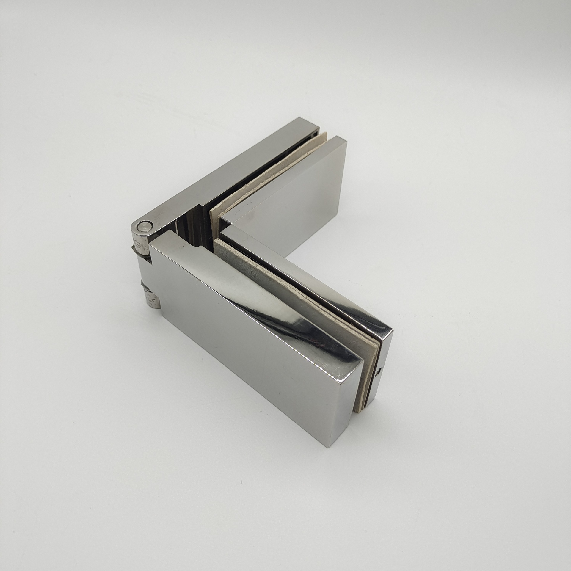 精铸304不锈钢玻璃门浴室夹长条180度酒店淋浴房隔断双边活动合页