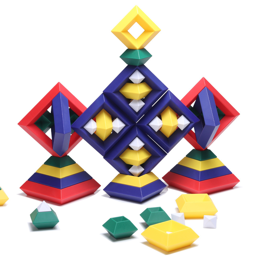 【科博工厂店】智慧金字塔 鲁班塔 时尚哒哒搭 科博abs原料精装版