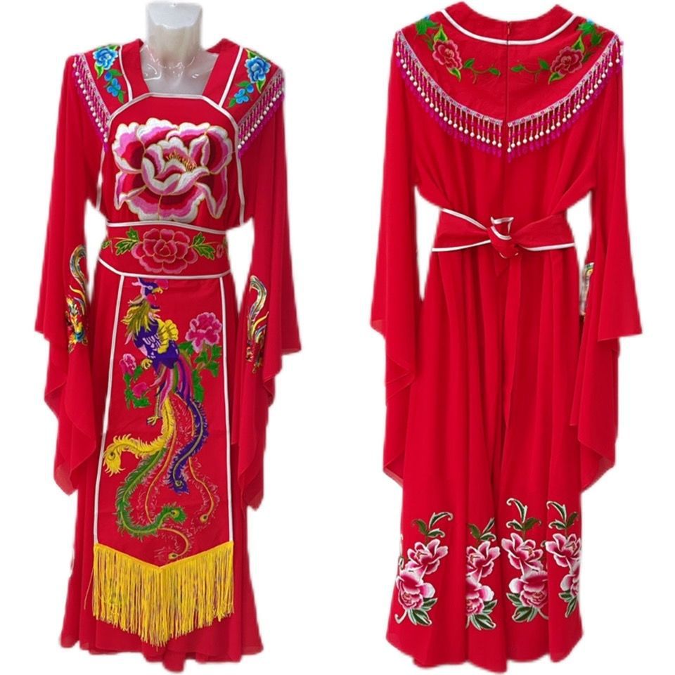 2022新款贵妃服东北扭秧歌戏剧服二人转演出服古装中老年刺绣