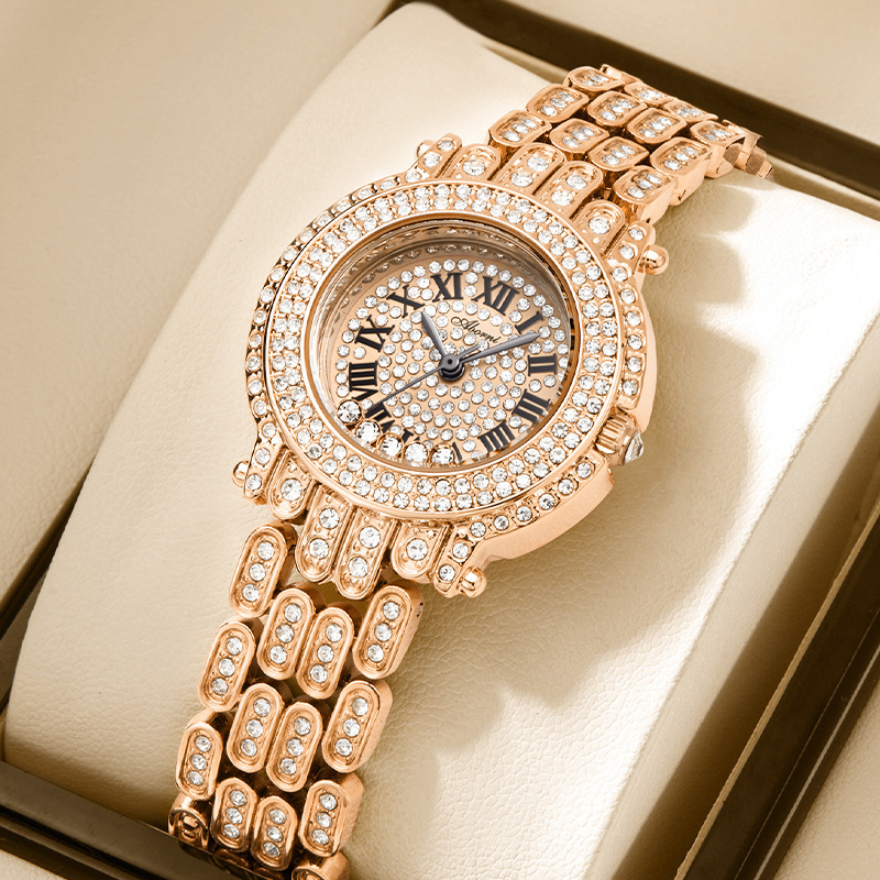 aborni女士手表时尚奢华镶钻满天星腕表防水跨境爆款watch石英表