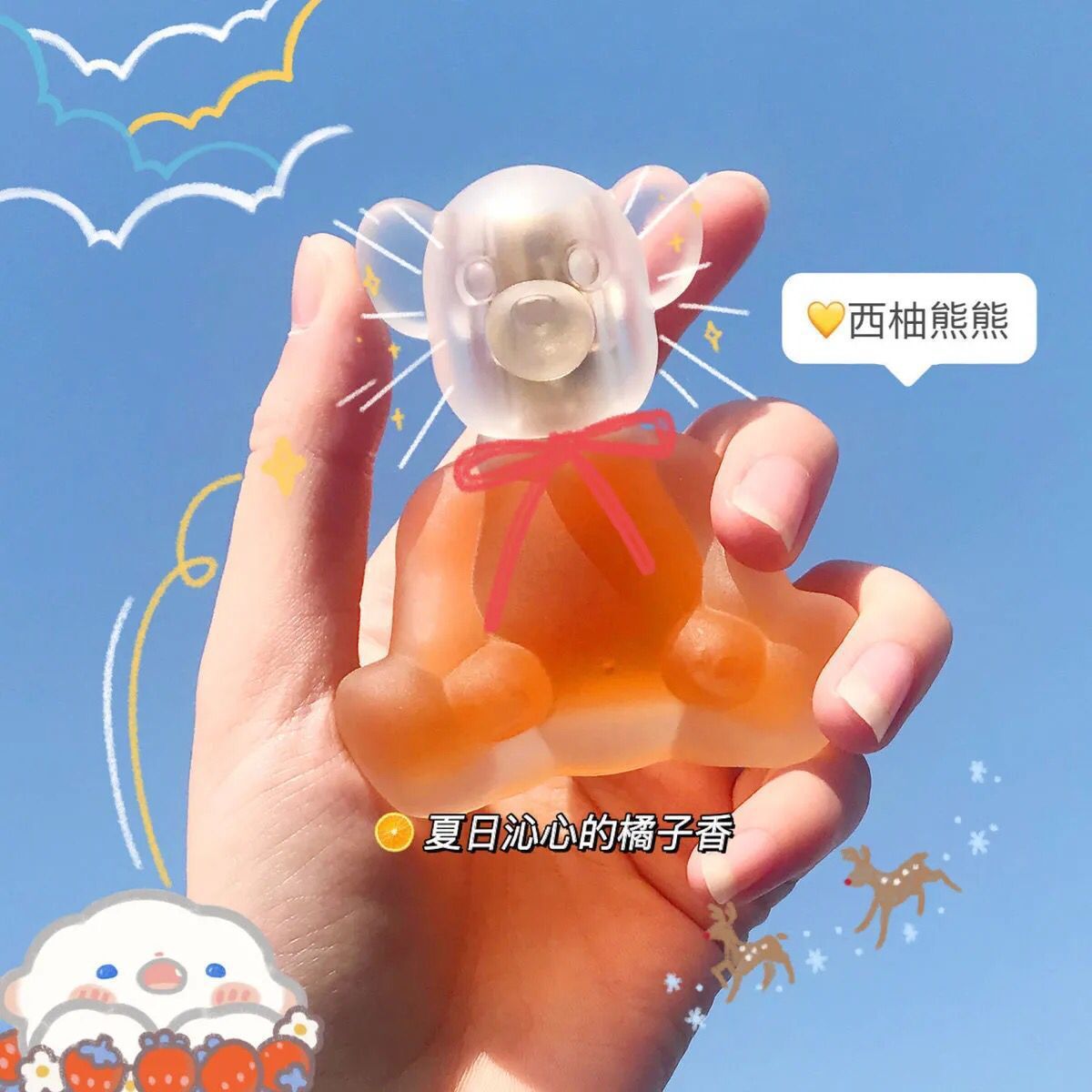 Wholesale Hot Cross-Border Moss Bear Bear Baby and Infant Milk Fragrance Peach Girl Vietnam Q Version Long-Lasting Light Perfume