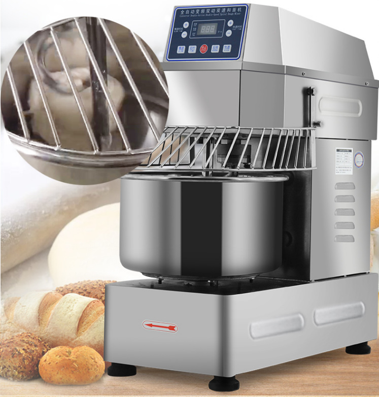 大容量静音和面机商用25公斤50斤双速双动大型不锈钢变频揉面机