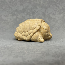 绿檀木雕鳄龟乌龟手把件富甲天下文玩手办随身把玩富甲一方工艺品