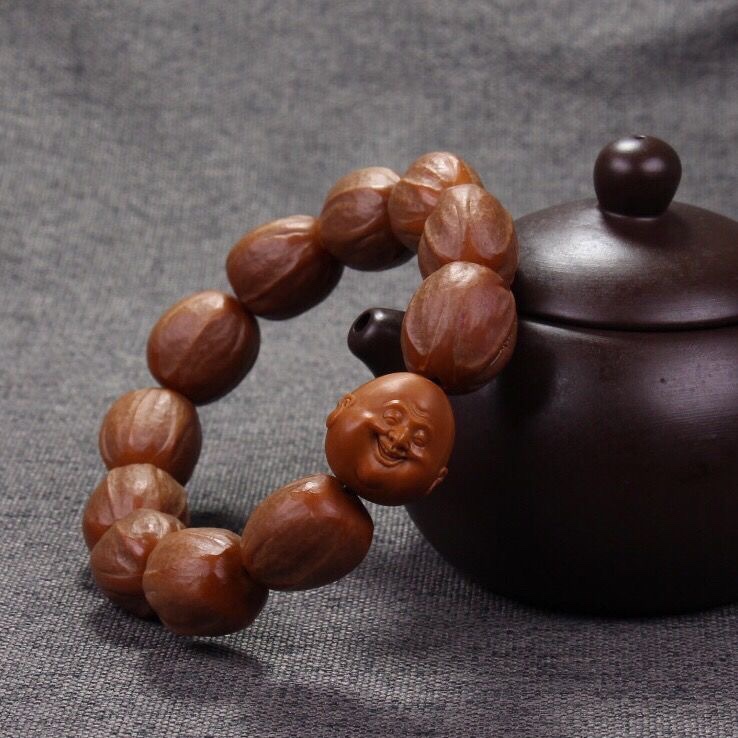 qg4d橄榄核手串纯手工打磨素核手串老树铁核橄榄核男女士手链老油