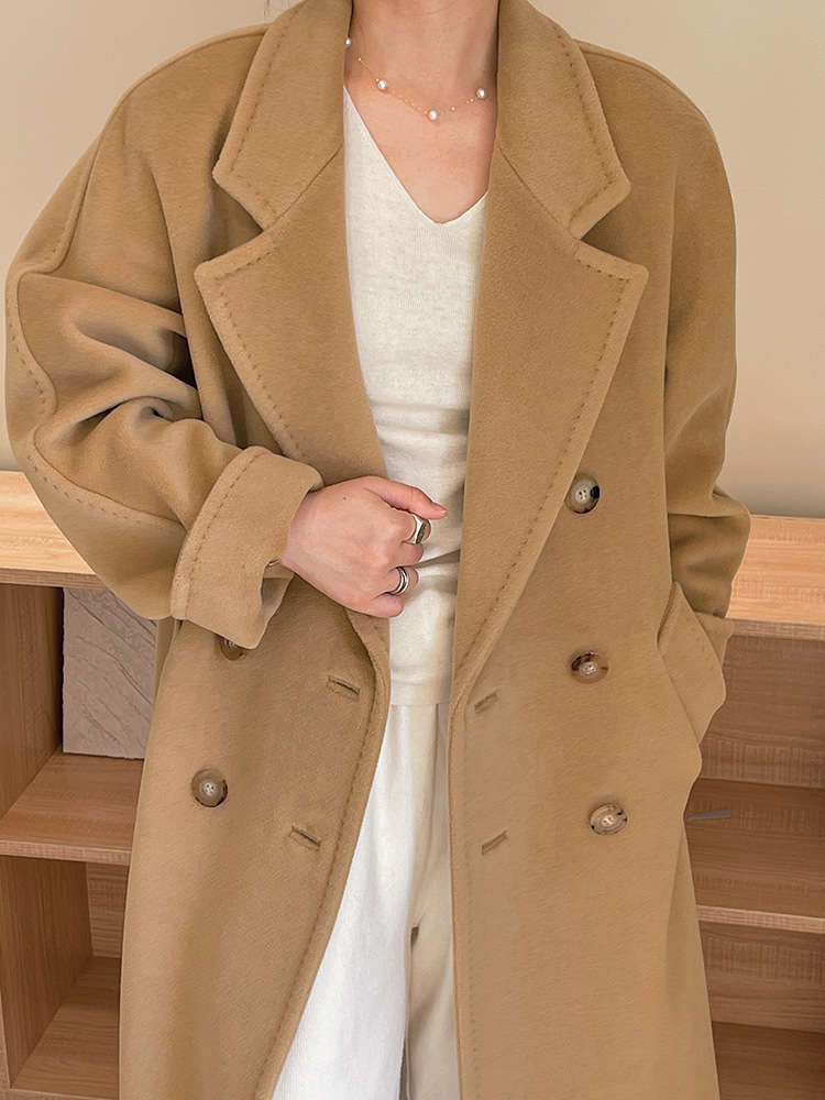 2023冬季新款101801m家羊绒大衣女经典羊绒外套-阿里巴巴