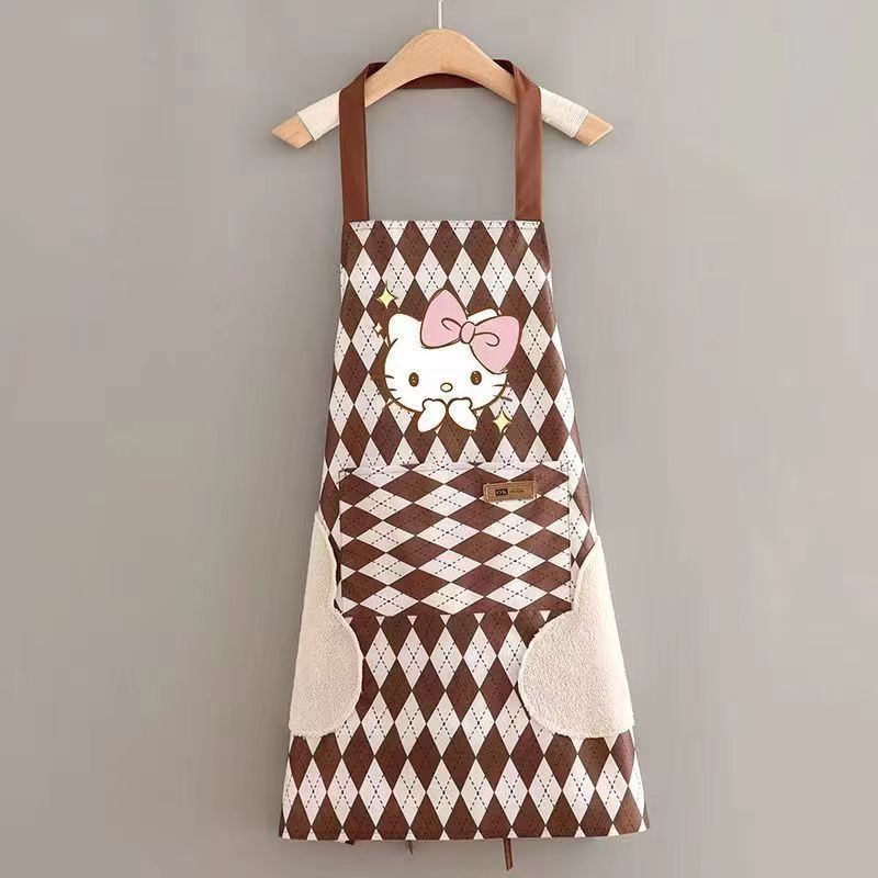 Tiktok Same Creative Erasable Hand Apron Internet Celebrity Kitchen Waterproof Sleeveless Overalls Adult Smock