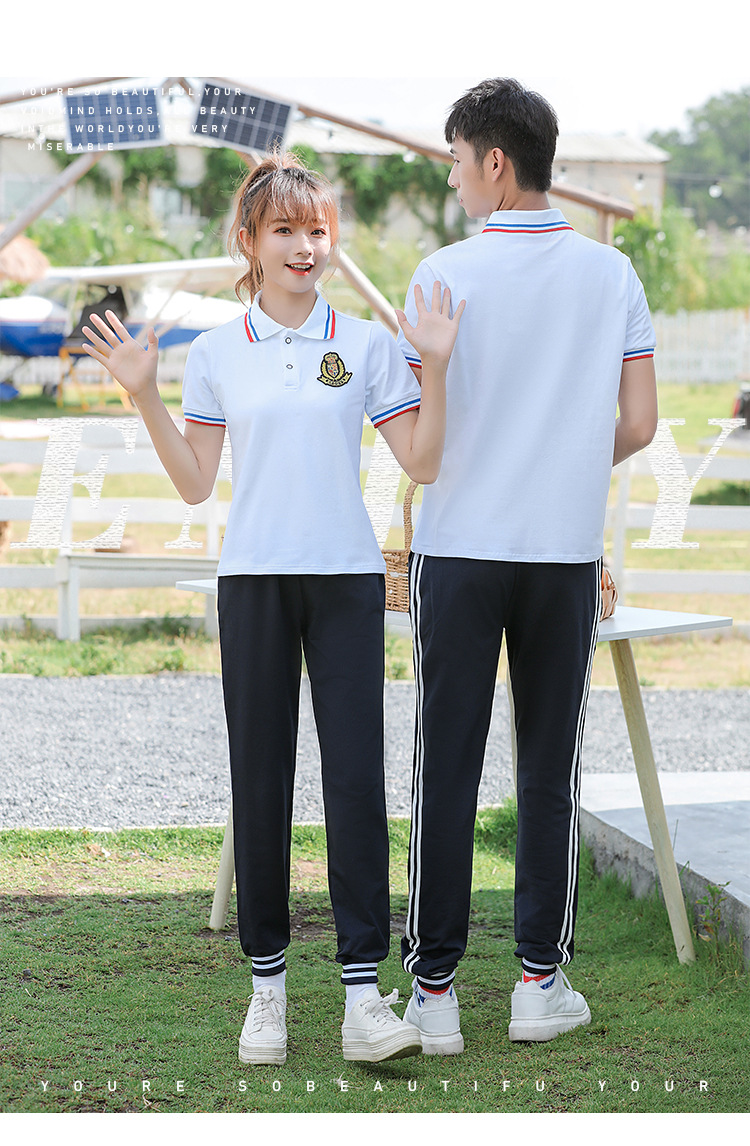 夏季运动装英伦风短袖高中学生校服短袖长裤制服班服运动会表演