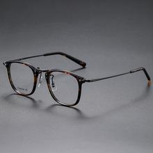 钛架镜框设计师增同款永方框复古时尚板材配近视蓝光眼镜框GMS806