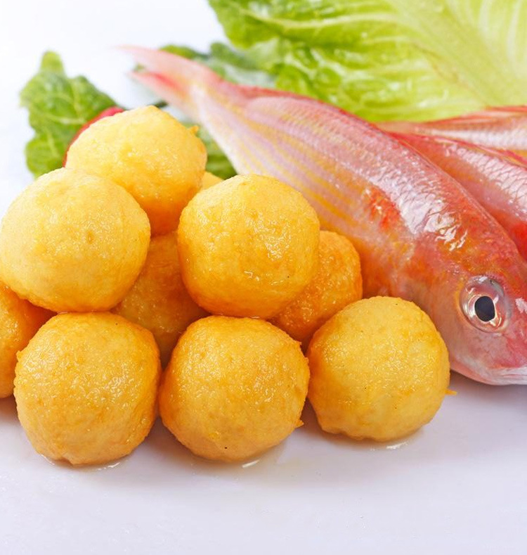 平海黄金鱼蛋港式炸鱼蛋咖喱鱼丸便利店火锅肉丸2500g约200粒