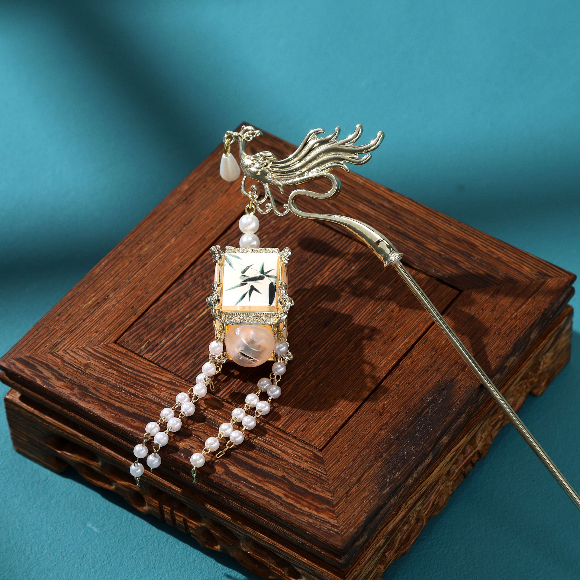 会发光的流苏灯笼发簪女古风汉服步摇中式发钗宫灯簪子小众发饰